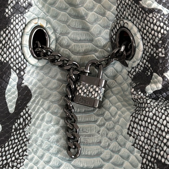 CHRISTIAN DIOR Python + Metal Shoulder Bag - Picture 2 of 12